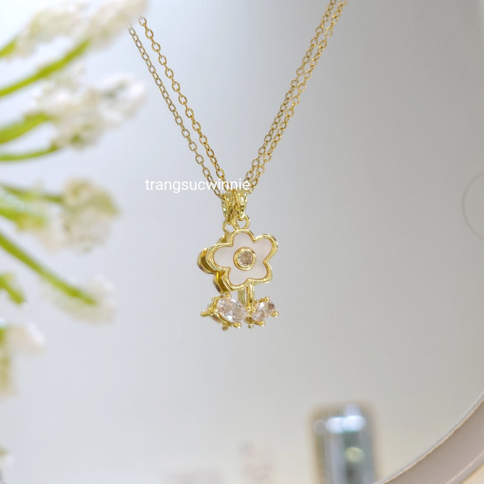  Dây chuyền titan Hoa thủy tiên 