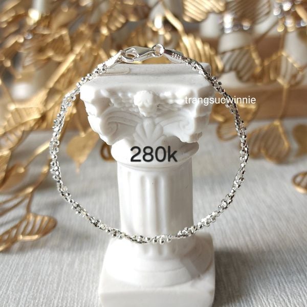  Vòng tay Bạc S925 Xoắn bi 