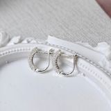  Hoa tai Bạc S925 GG Zircon Pave 