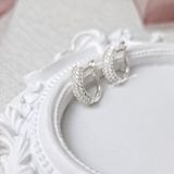  Hoa tai Bạc S925 GG Zircon Pave 