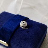  Charm Bạc xỏ tròn đồng xu 