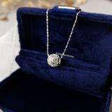 Charm Bạc xỏ tròn đồng xu 