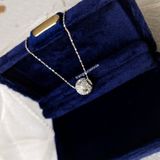  Charm Bạc xỏ tròn đồng xu 
