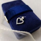  Charm bạc S925 Tim rỗng 