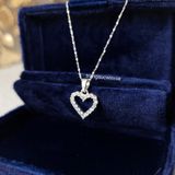  Charm bạc S925 Tim rỗng 