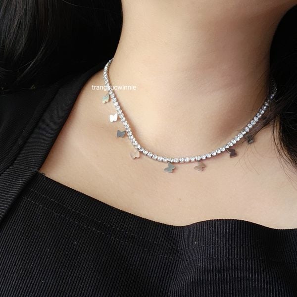  Dây chuyền titan Bling Bướm B 
