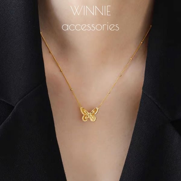  Dây chuyền Titan Bướm Retro 