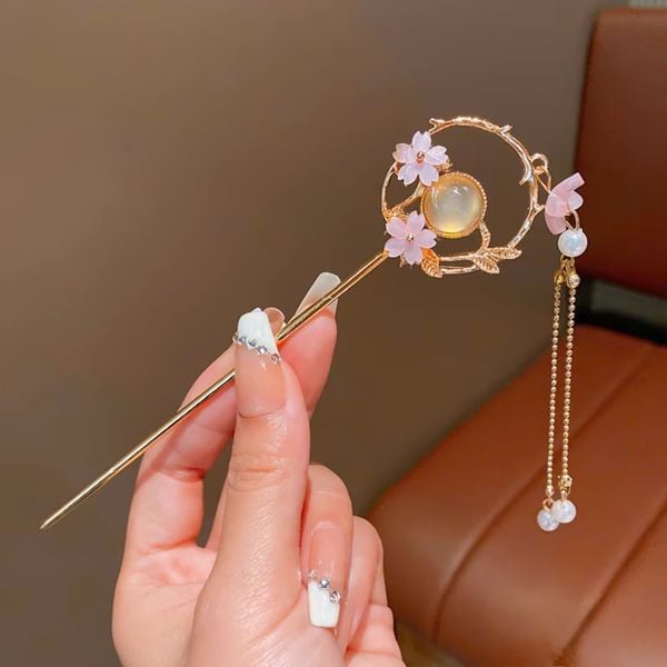  Trâm Hoa tròn hồng 