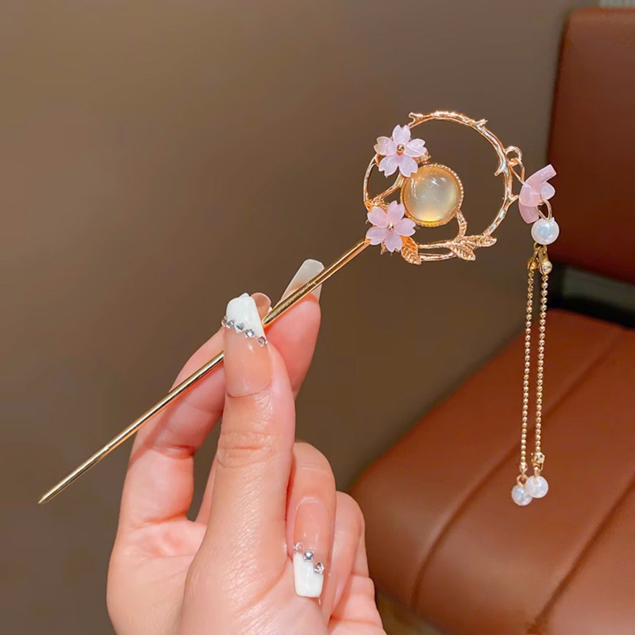  Trâm Hoa tròn hồng 