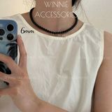  Dây chuyền Titan Mã não đen 