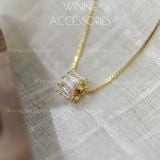  Dây chuyền Titan Zirconia Circle 