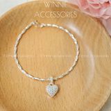  Charm Bạc S925 heart 
