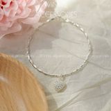  Charm Bạc S925 heart 
