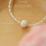  Charm Bạc S925 Xỏ Tròn Hoa Văn 