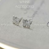  Hoa tai Bạc S925 Fairy Baguette 
