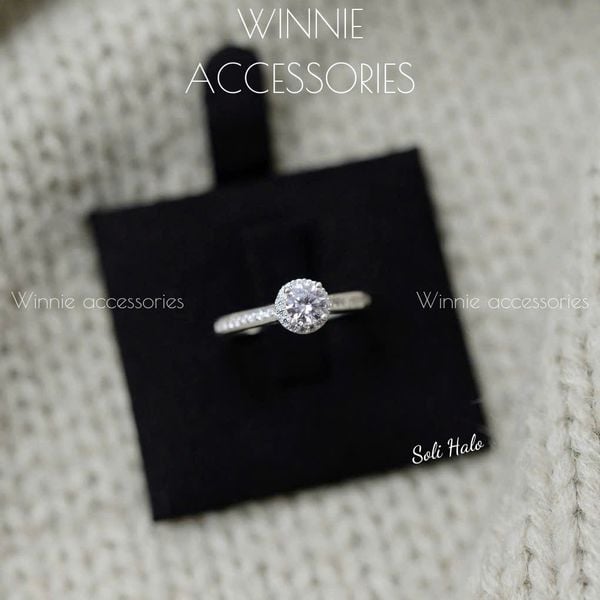  Nhẫn Bạc S925 Halo Soli 