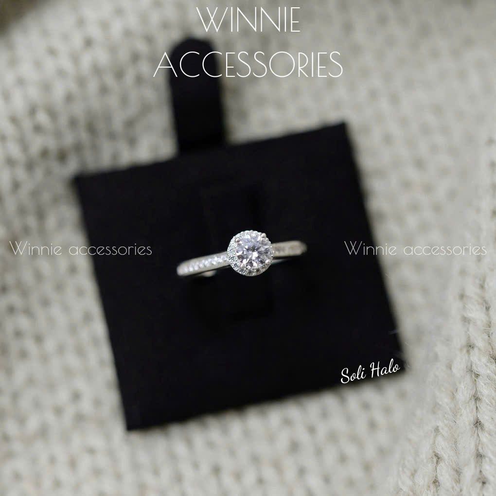 Nhẫn Bạc S925 Halo Soli 