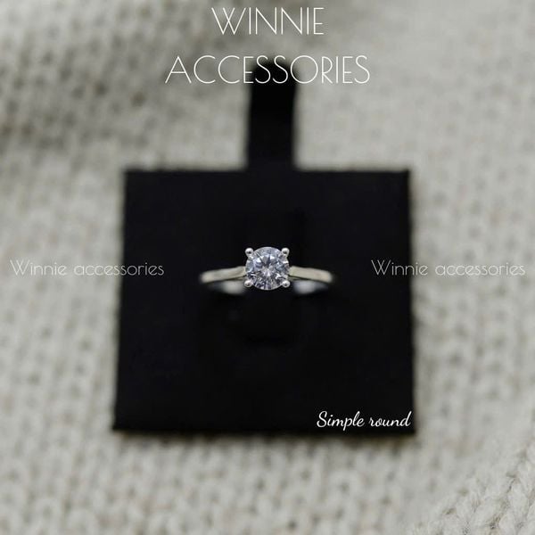  Nhẫn Bạc S925 Simple Round 
