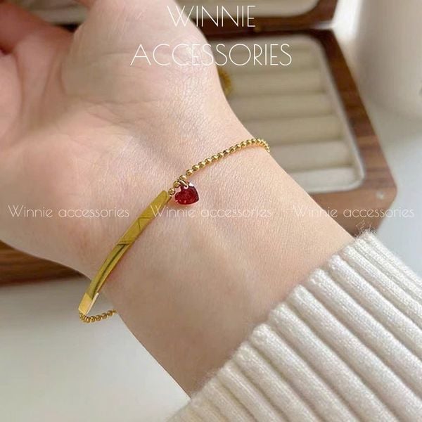  Lắc tay titan Red Coil chain 