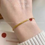  Lắc tay titan Red Coil chain 