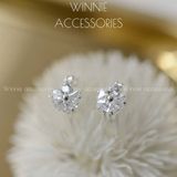  Hoa tai Bạc S925 Khoen Pansy 