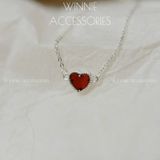 Lắc tay Bạc S925 Tim đỏ 