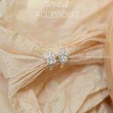  Hoa tai Bạc S925 Khoen Paw 