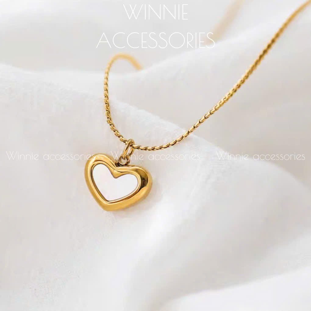  Dây chuyền titan Nacre Heart VG 