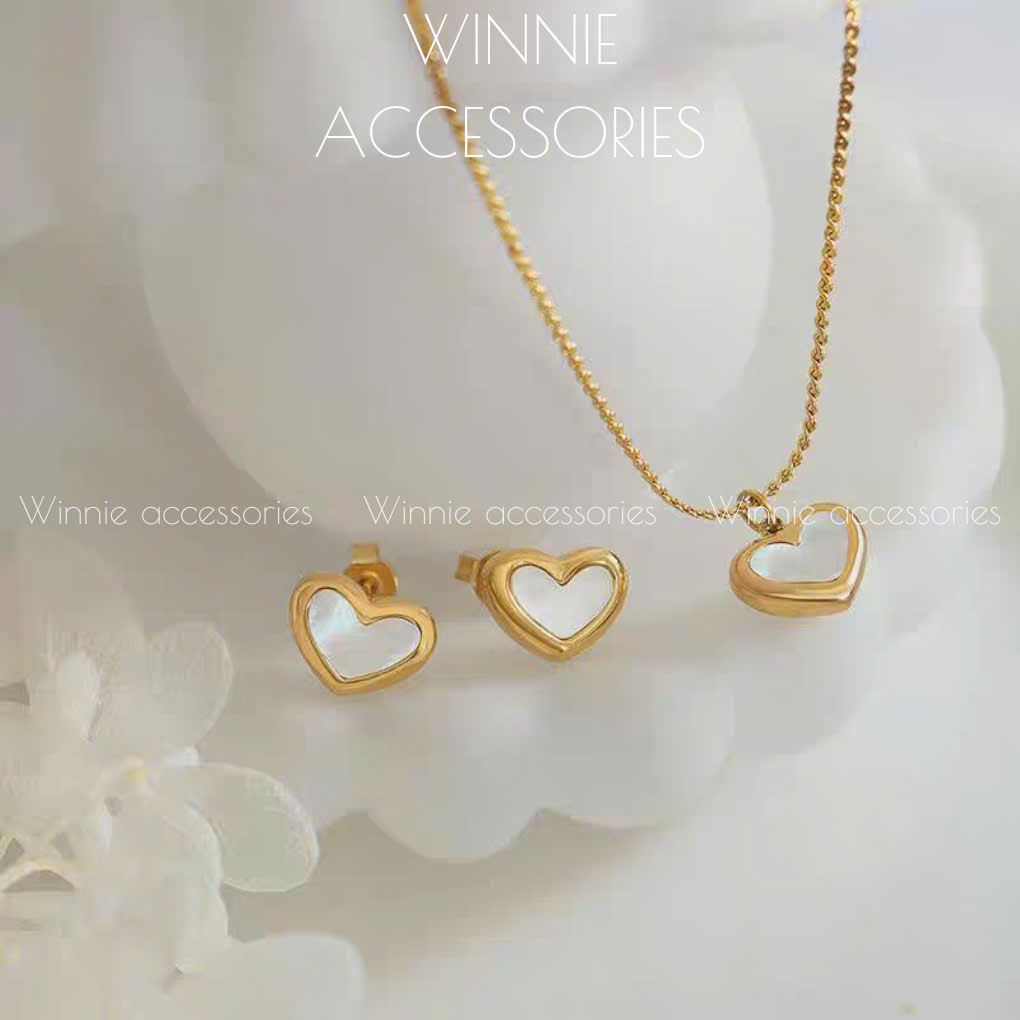  Lắc tay titan Nacre Heart VG 
