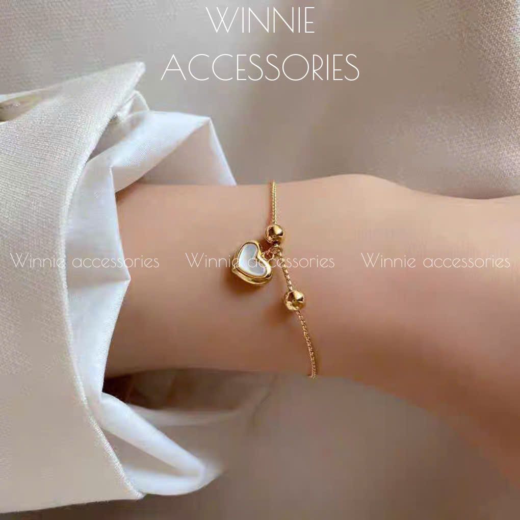  Lắc tay titan Nacre Heart VG 