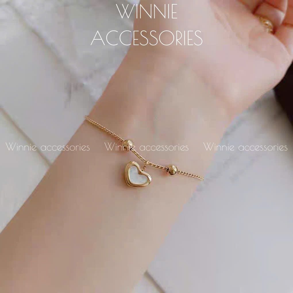 Lắc tay titan Nacre Heart VG 