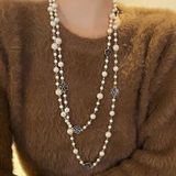  Dây chuyền Titan Ngọc trai dài Slim Camellia 