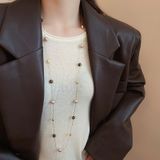  Dây chuyền Titan Ngọc trai dài Golden Coffee 