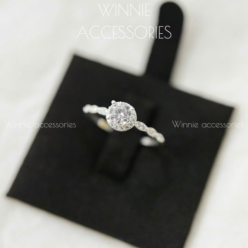  Nhẫn Bạc S925 Halo Mia 