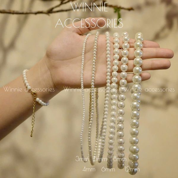  Dây chuyền Titan Ngọc trai trơn 