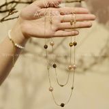  Dây chuyền Titan Ngọc trai dài Golden Coffee 