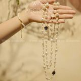  Dây chuyền Titan Ngọc trai dài Slim Camellia 