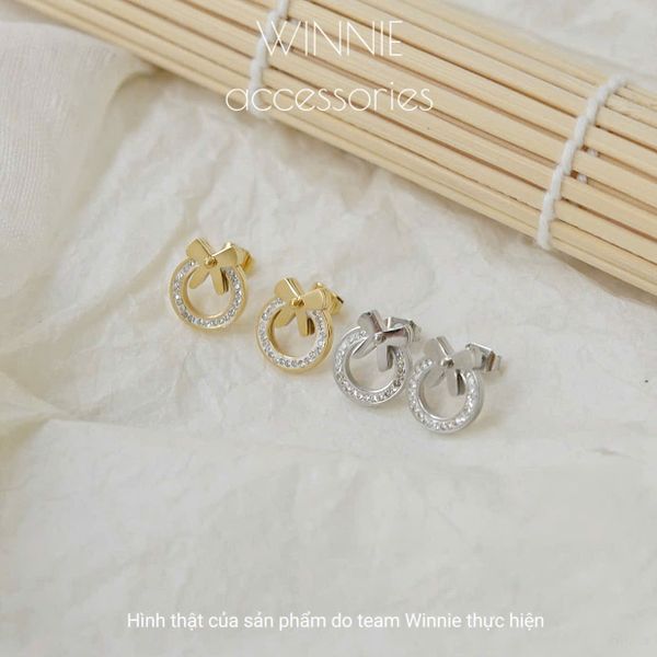  Hoa tai titan Nơ tròn 