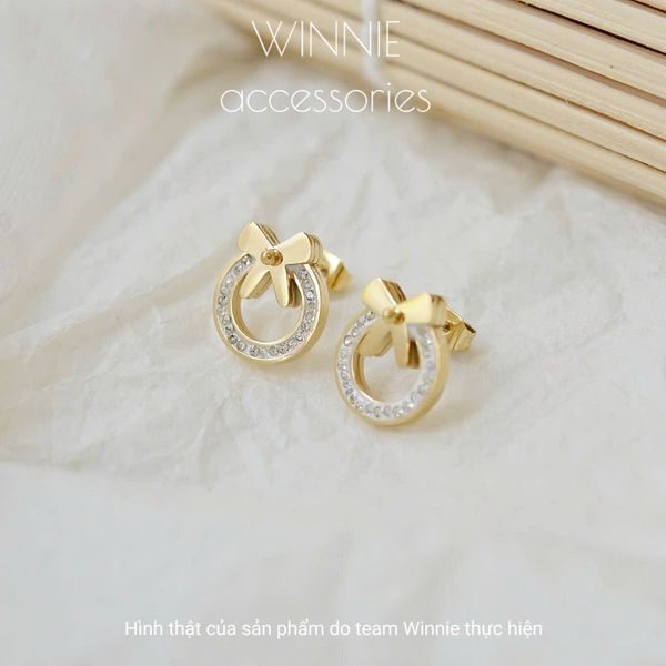  Hoa tai titan Nơ tròn 