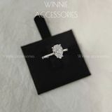  Nhẫn Bạc S925 Đá Nam Phi Drop - White 