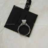  Nhẫn Bạc S925 Đá Nam Phi Drop - White 