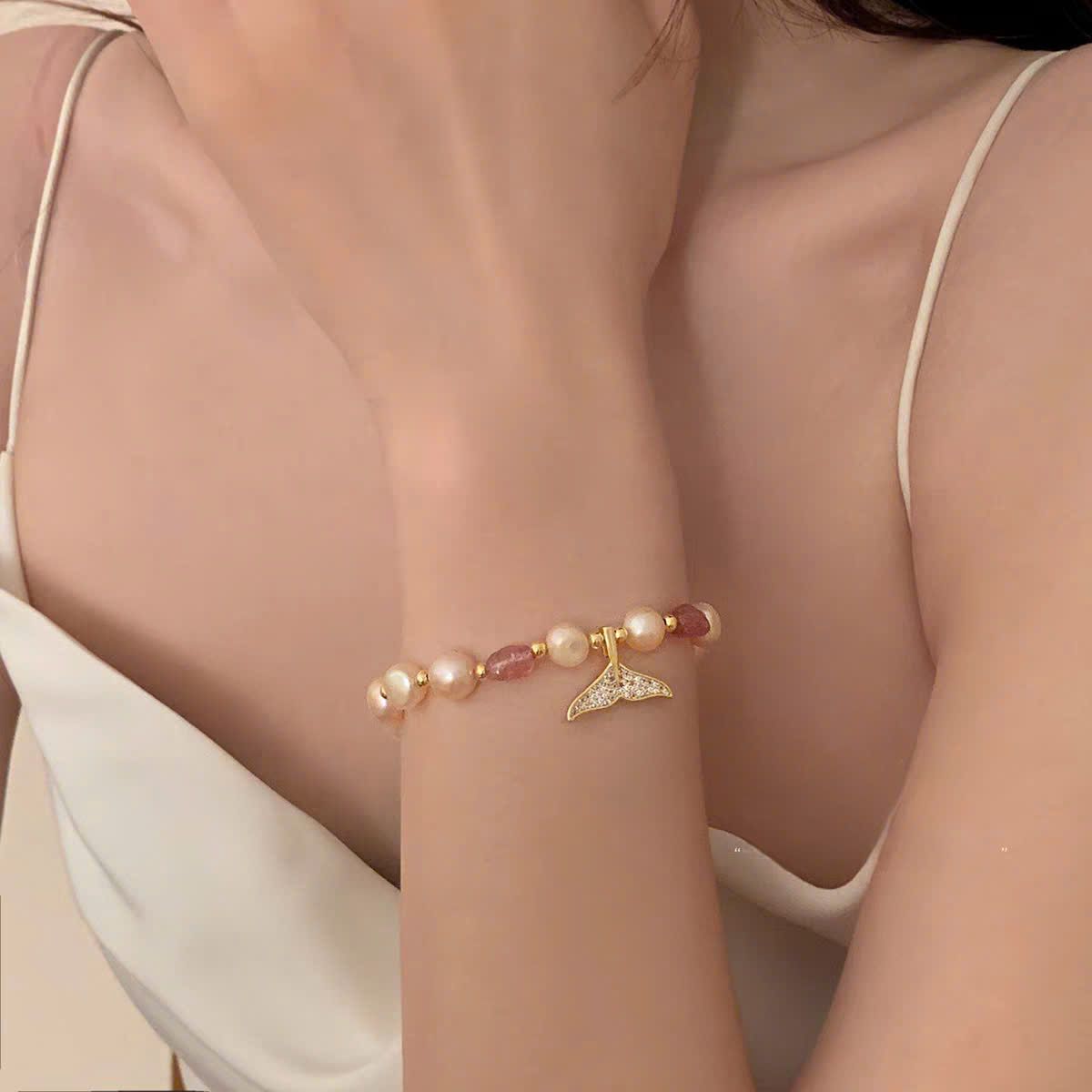  Lắc tay Ngọc trai tiên cá dâu 