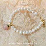  Lắc tay ngọc trai đào 