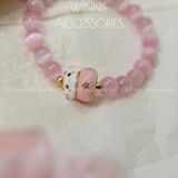  Vòng tay Neko Opal Hồng 