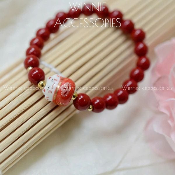  Vòng neko đỏ đậm 
