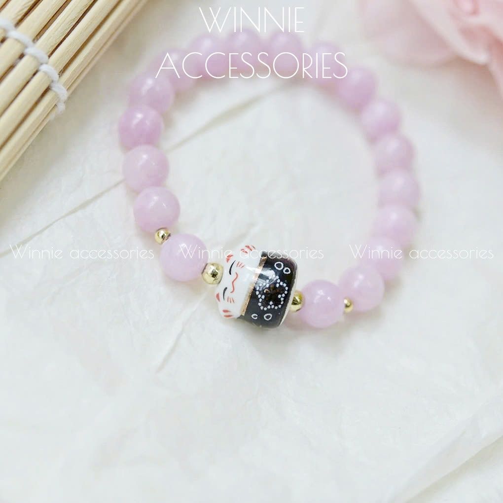  Vòng tay Neko tím mèo đen 