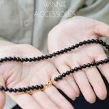  Dây chuyền Titan Mã não đen 