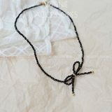  Dây chuyền Titan Choker Spinel Bow 