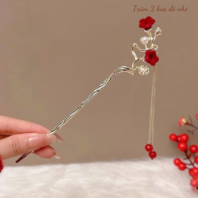  Trâm 2 Hoa đỏ nhỏ 