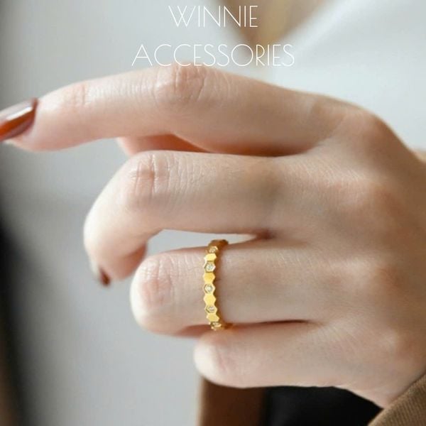  Nhẫn titan diamond Rhombus 